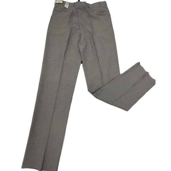 NWT Mens Jose A Bank Winsor Size 38 Length not Hemmed Seersuckers Pants Slacks - Picture 2 of 11